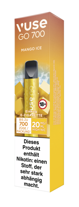 E-Zigarette VUSE Go 700 Einweg Mango Ice 20mg