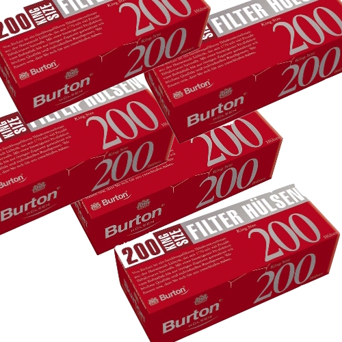 Burton Zigarettenhülsen 2000 Stück Packung
