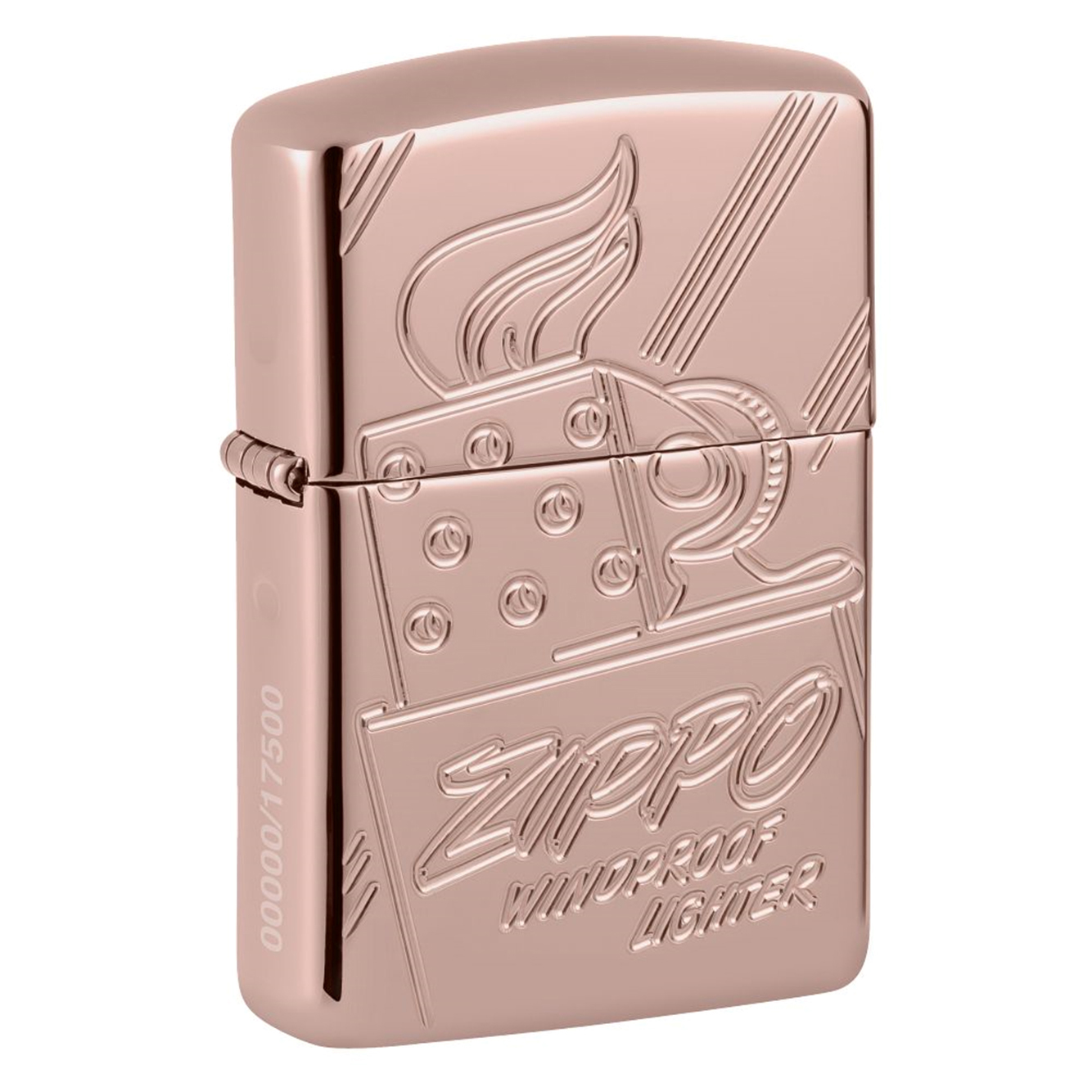 ZIPPO rose gold Armor Case Script Collectible 60006832
