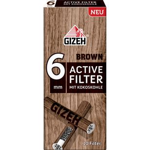 GIZEH Brown Active Filter 6mm 1x10 Stück