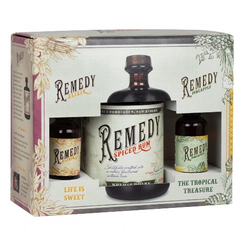 Remedy Spiced Rum 41,5% vol., 0,7l + 2x0,05l