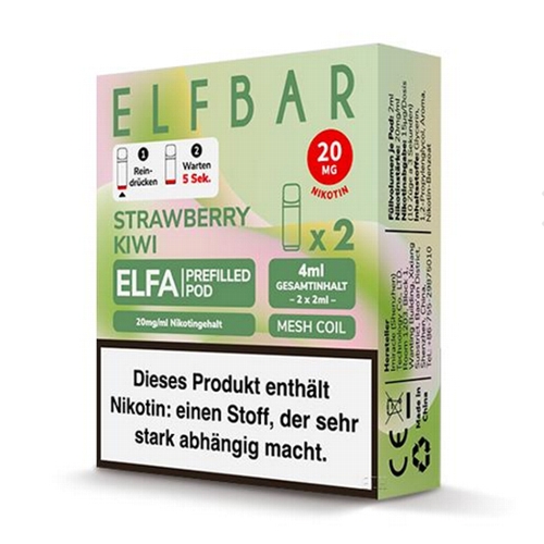 E-Liquidpod ELFBAR Elfa Strawberry Kiwi 20 mg 2 Pods