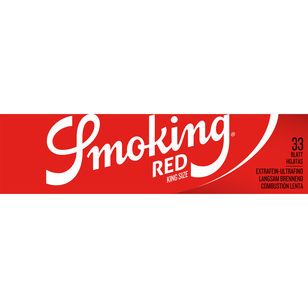 SMOKING King Size Red 25 x 33 Blatt