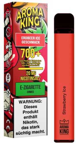 E-Shisha -Aroma King Strawberry Ice - 20 mg ca. 700 Züge