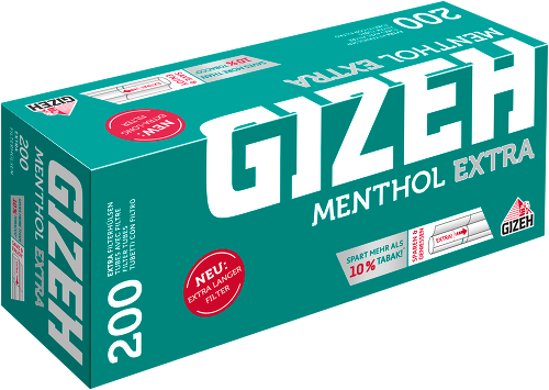 GIZEH Menthol Extra Hülsen 200 Stück Packung