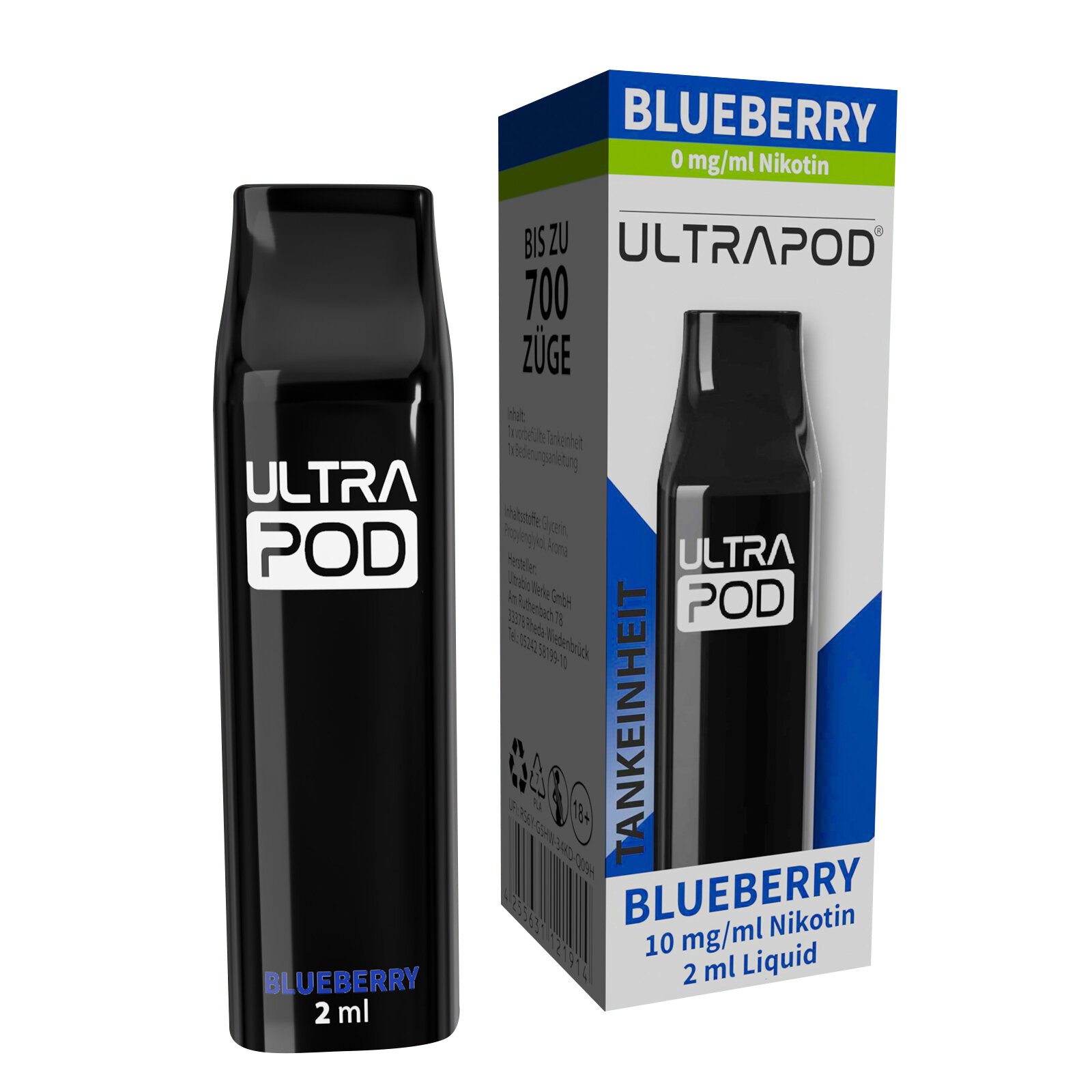 E-Liquidpod ULTRAPOD Blaubeere 0mg