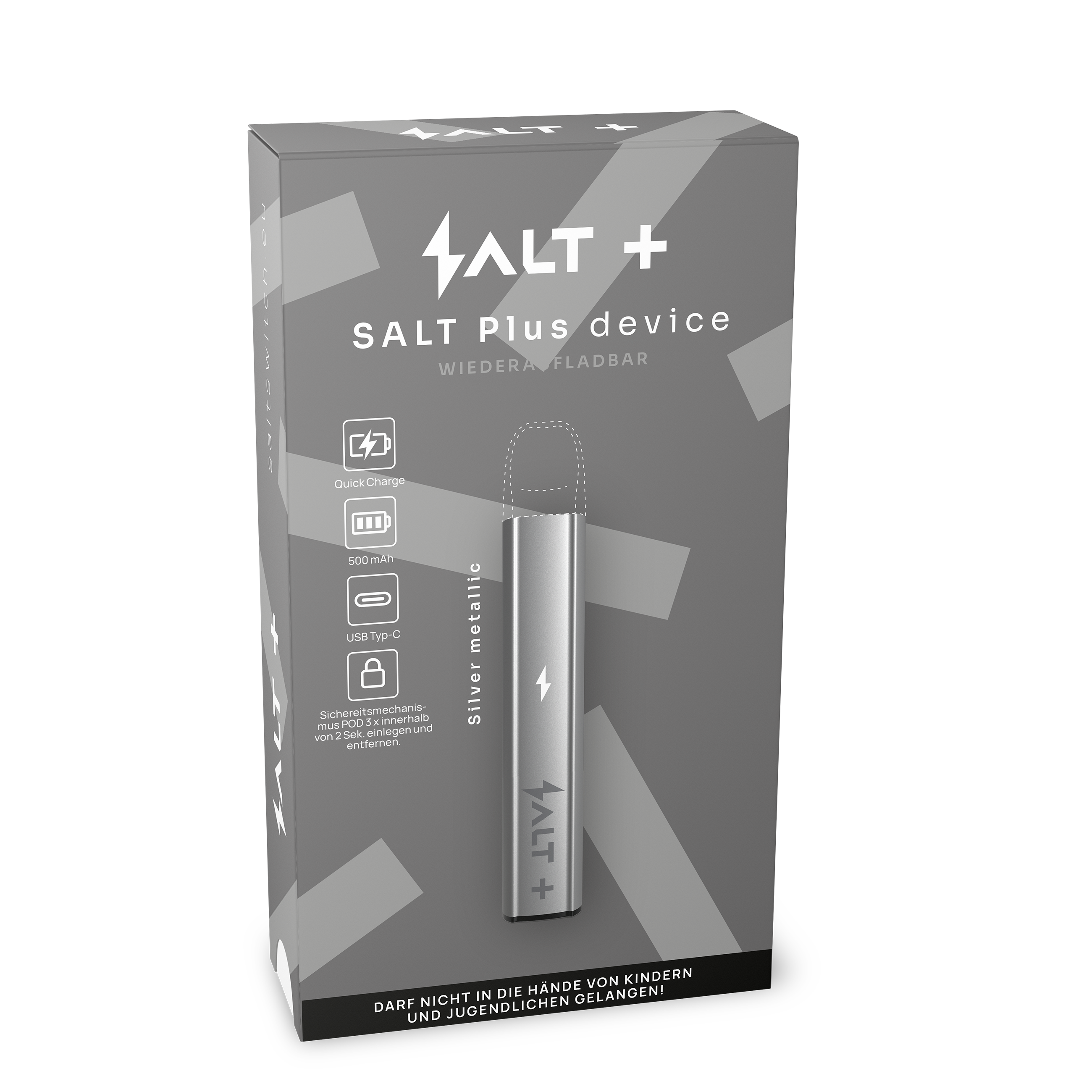SALT PLUS-Device Silver +Wunschgravur Gratis
