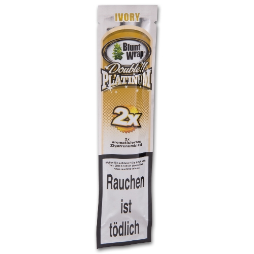 BLUNTWRAP Double Platinum Ivory (French Vanilla)