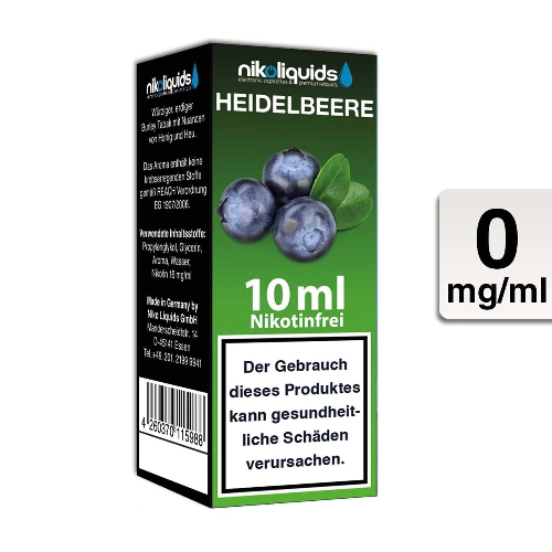 E-Liquid NIKOLIQUIDS Heidelbeere 0 mg