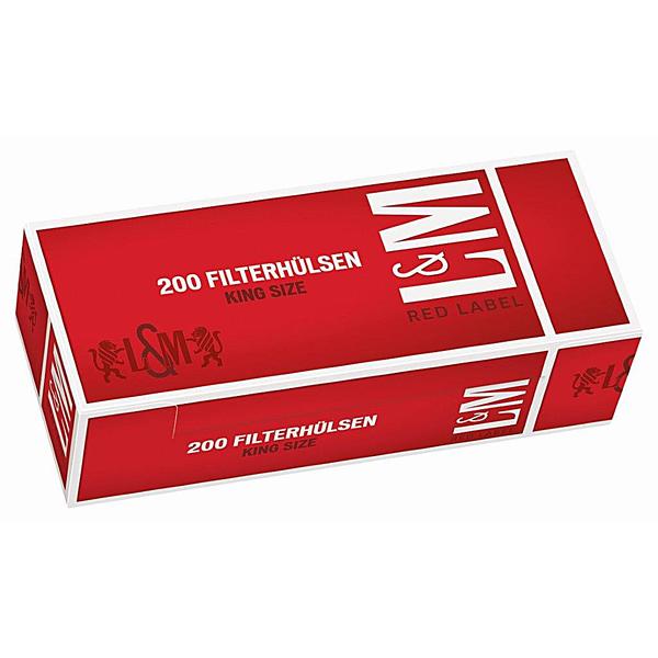 L&M Filterhülsen (5) Red Label 200 Stück Packung