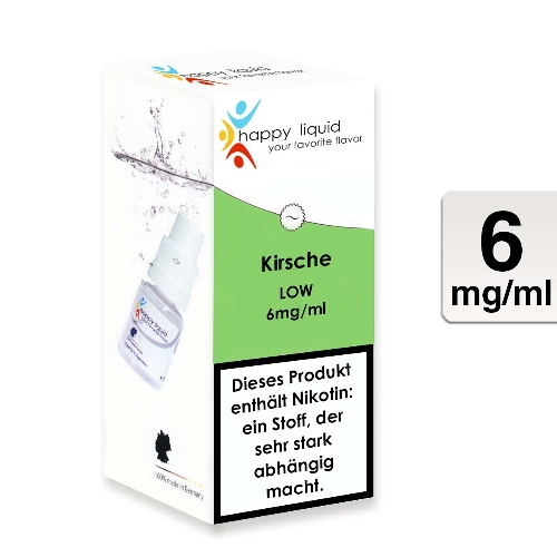 E-Liquid HAPPY LIQUID Kirsche 6 mg