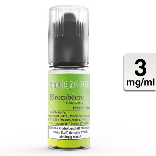 E-Liquid EGO GREEN Brombeere 3 mg