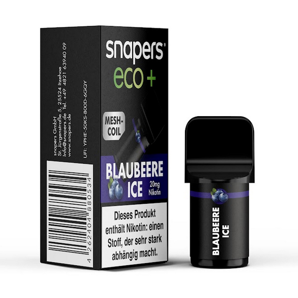 E-Liquidpod SNAPERS eco+ Blaubeere Ice 20mg