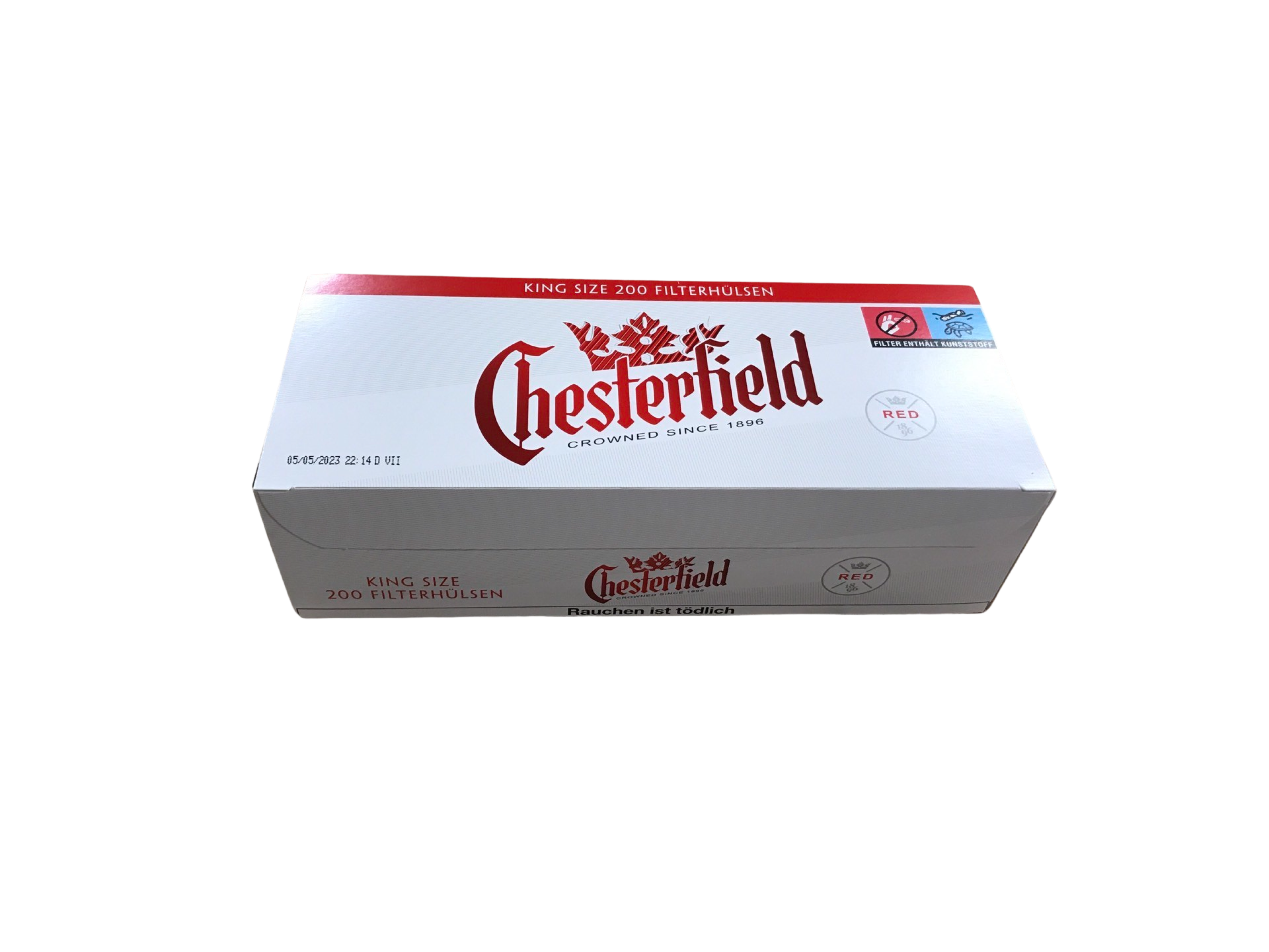 Chesterfield Hülsen rot 200 Stück
