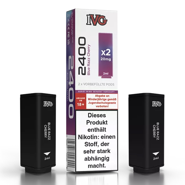 E-Liquidpod IVG 2400 Blue Razz Cherry 20 mg 2 Pods
