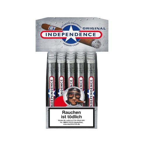 INDEPENDENCE Fine Cigar Tubes im Display