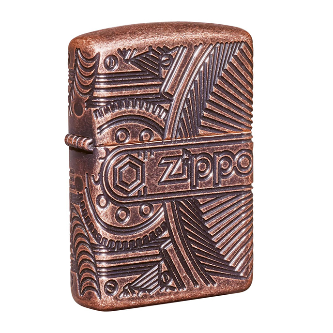 ZIPPO copper antique Armor Gear multi Cut 60003424