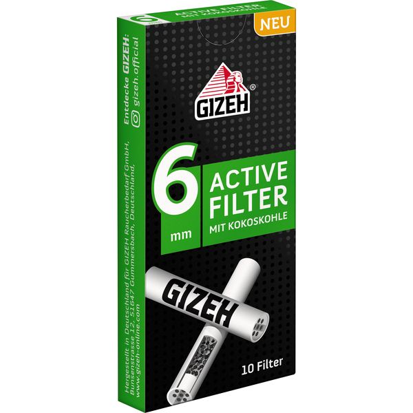 GIZEH Black Active Filter 6mm 1x10 Stück