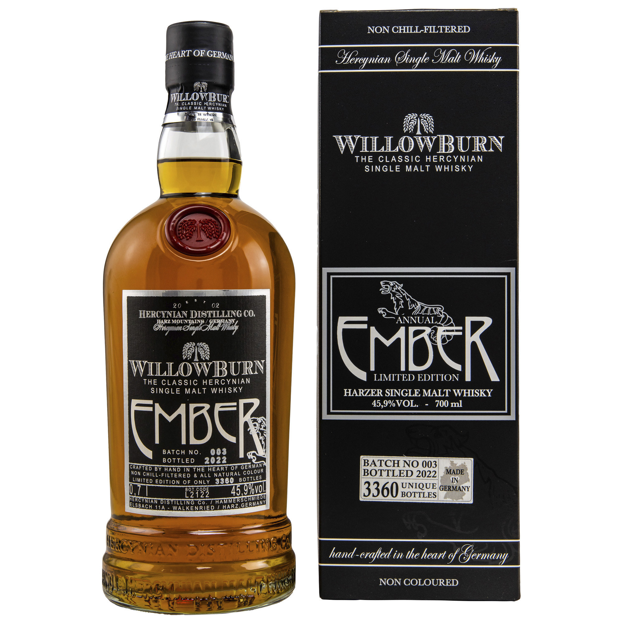 Willowburn Ember Single Malt Whisky 45,9% vol., 0,7l