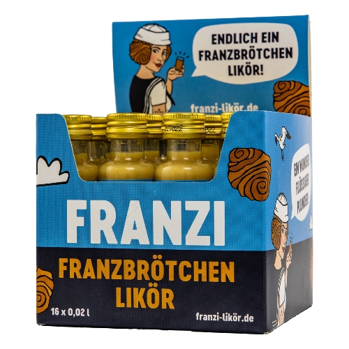 FRANZI Franzbrötchen Likör 15% vol., 16x0,02l Karton