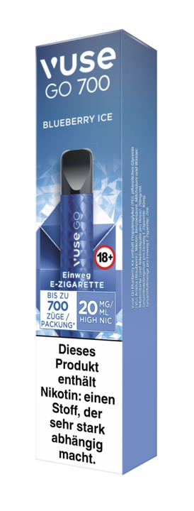 E-Zigarette VUSE Go 700 Einweg Blueberry Ice 20mg