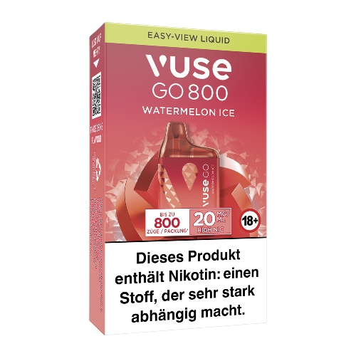 E-Zigarette VUSE Go 800 (Box) Einweg Watermelon Ice 20mg
