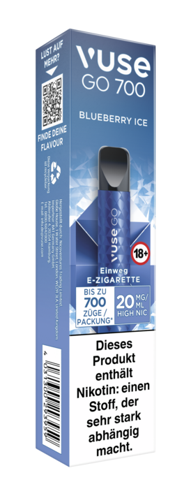 E-Zigarette VUSE Go 700 Einweg Blueberry Ice 20mg