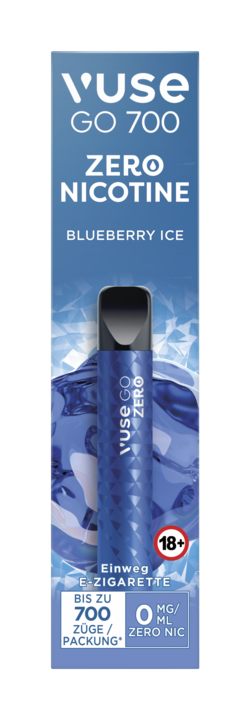 E-Zigarette VUSE Go 700 Einweg Blueberry Ice 0mg