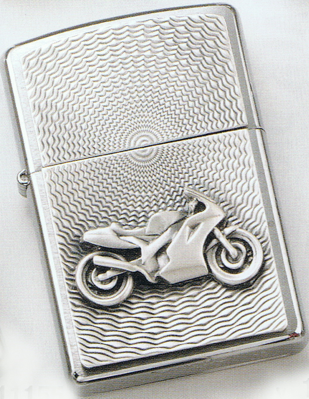 ZIPPO chrom gebürstet Motorrad Emblem 2000225