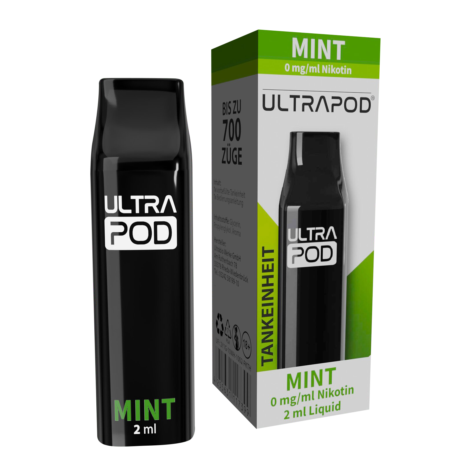 E-Liquidpod ULTRAPOD Minze 0mg