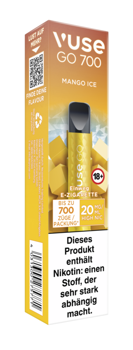 E-Zigarette VUSE Go 700 Einweg Mango Ice 20mg