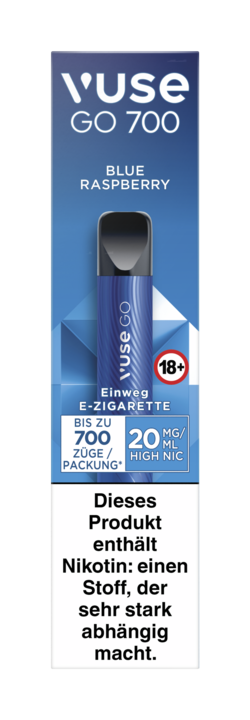 E-Zigarette VUSE Go 700 Einweg Blue Raspberry 20mg