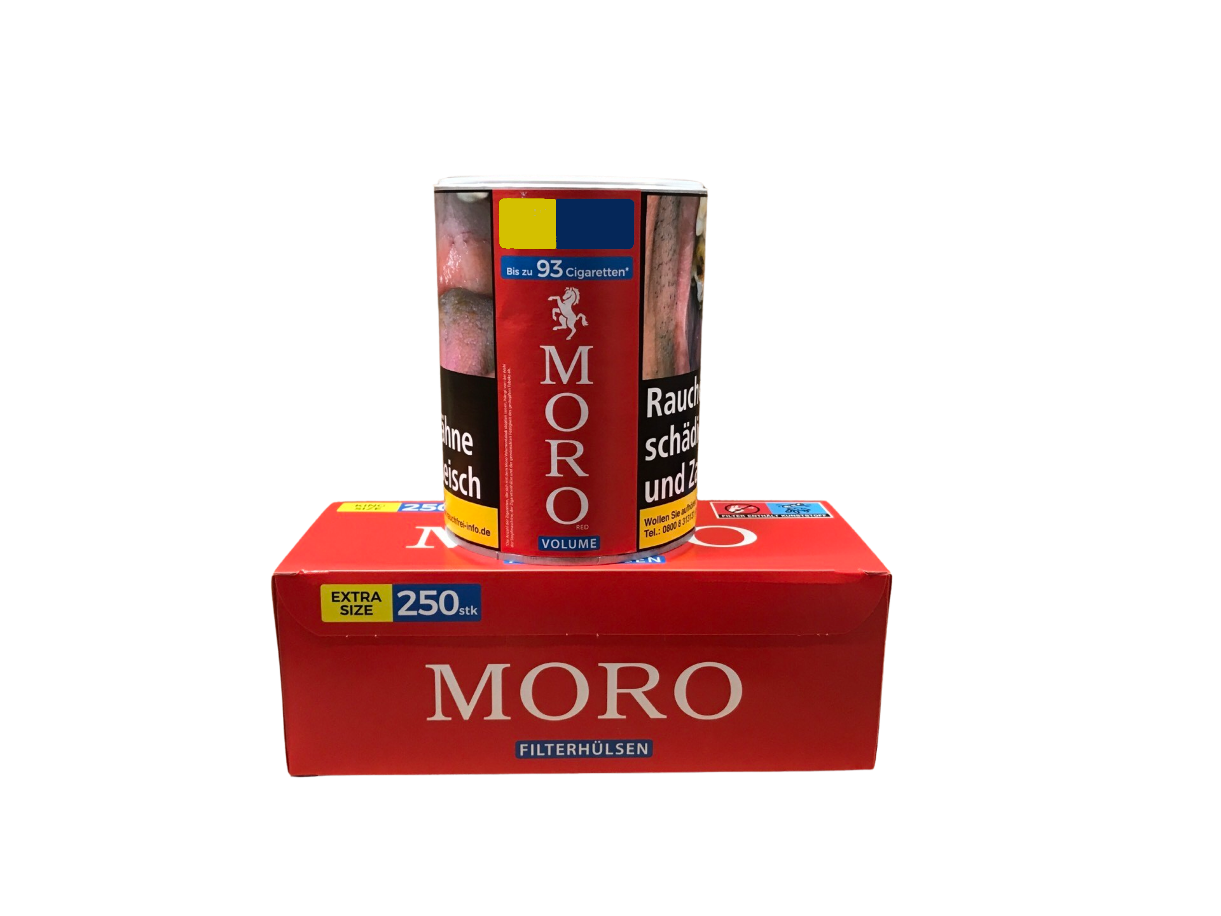 Moro Rot Volumen 42 g + 250 Moro Zigarettenhülsen