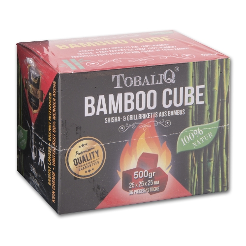 Wasserpfeifenkohle TOBALIQ Bamboo Cube 500 g