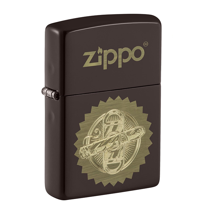 ZIPPO braun matt Cigar and Cutter Design 60006155