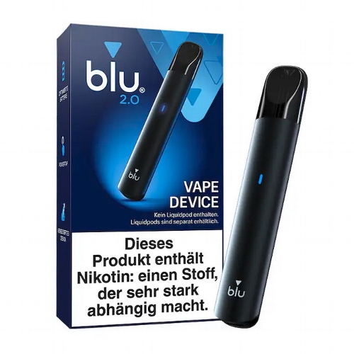 blu 2.0 Starter Set - blu 2.0 Vape Device + 5x2 nikotinfreie Blue Ice Liquidpods mit je 1,9 ml