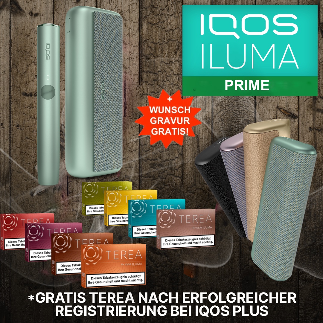 IQOS ILUMA PRIME Kit Jade Green + Wunschgravur