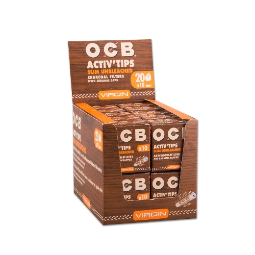 OCB Activ'Tips Slim Unbleached 7mm 10 Stück