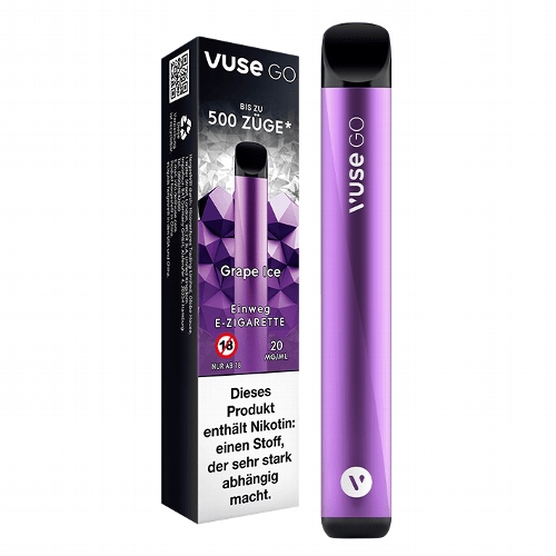 E-Zigarette VUSE Go 500 Einweg Grape Ice 20mg