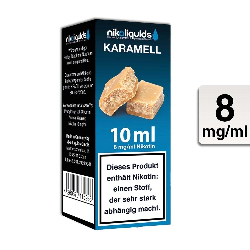 E-Liquid NIKOLIQUIDS Karamell 8 mg