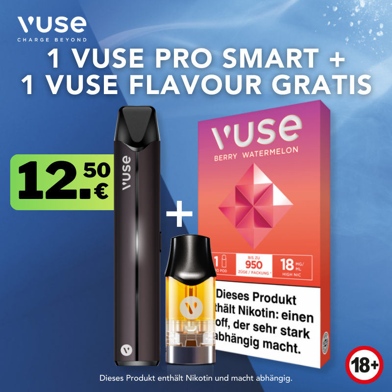! AKTION+Wunschgravur ! VUSE Pro smart + 1x Vuse Pro 1er Caps mit Wunschgravur