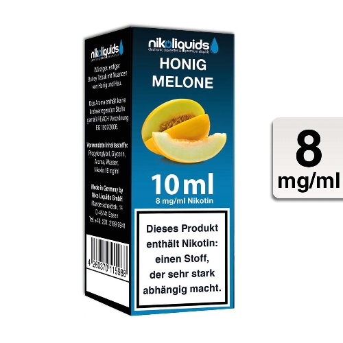 E-Liquid NIKOLIQUIDS Honigmelone 8 mg