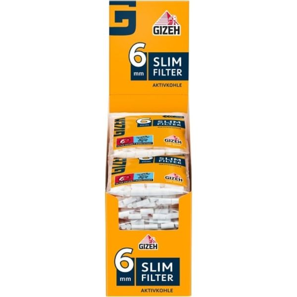 GIZEH Slim Filter Aktivkohle 20x120