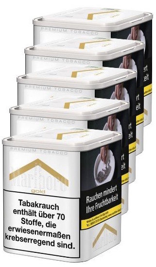 Marlboro Premium Tobacco Gold 5 Dosen a 70g