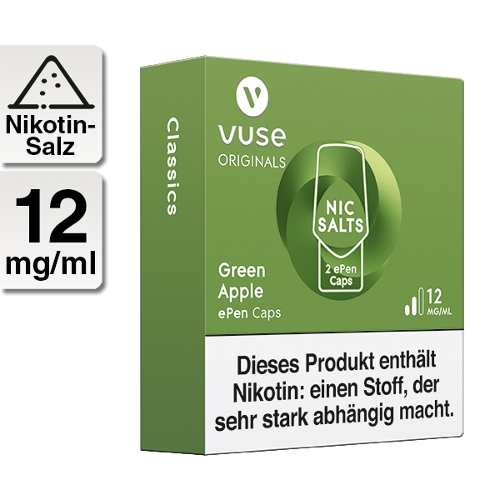 E-Kartusche VUSE ePen Green Apple Nic Salts 12mg 2 Caps