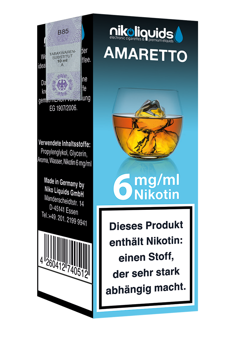 E-Liquid NIKOLIQUIDS Amaretto 6 mg