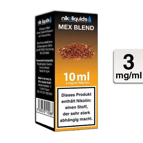 E-Liquid NIKOLIQUIDS Mex Blend 3 mg