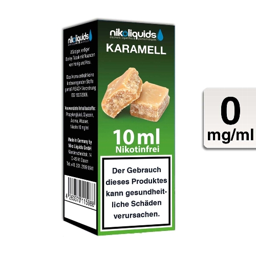 E-Liquid NIKOLIQUIDS Karamell 0 mg