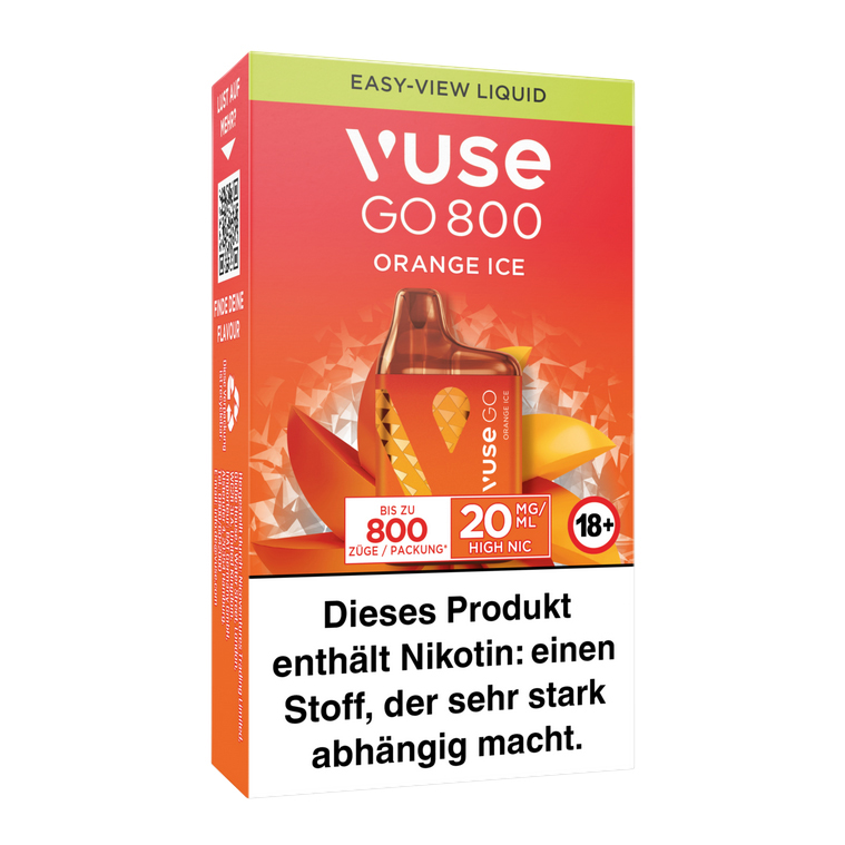 E-Zigarette VUSE Go 800 (Box) Einweg Orange Ice 20mg