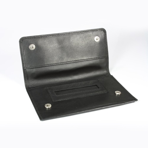 Feinschnitt-Tasche LEA Leder Nappa schwarz 15 x 9,5cm